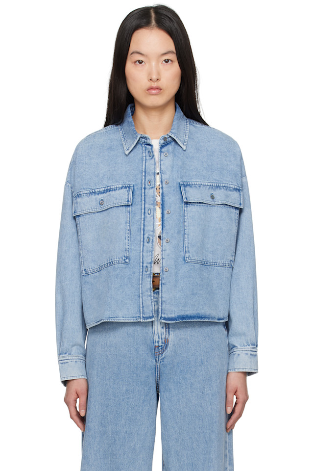 

Земира джинсовая рубашка Weekend Max Mara, синий