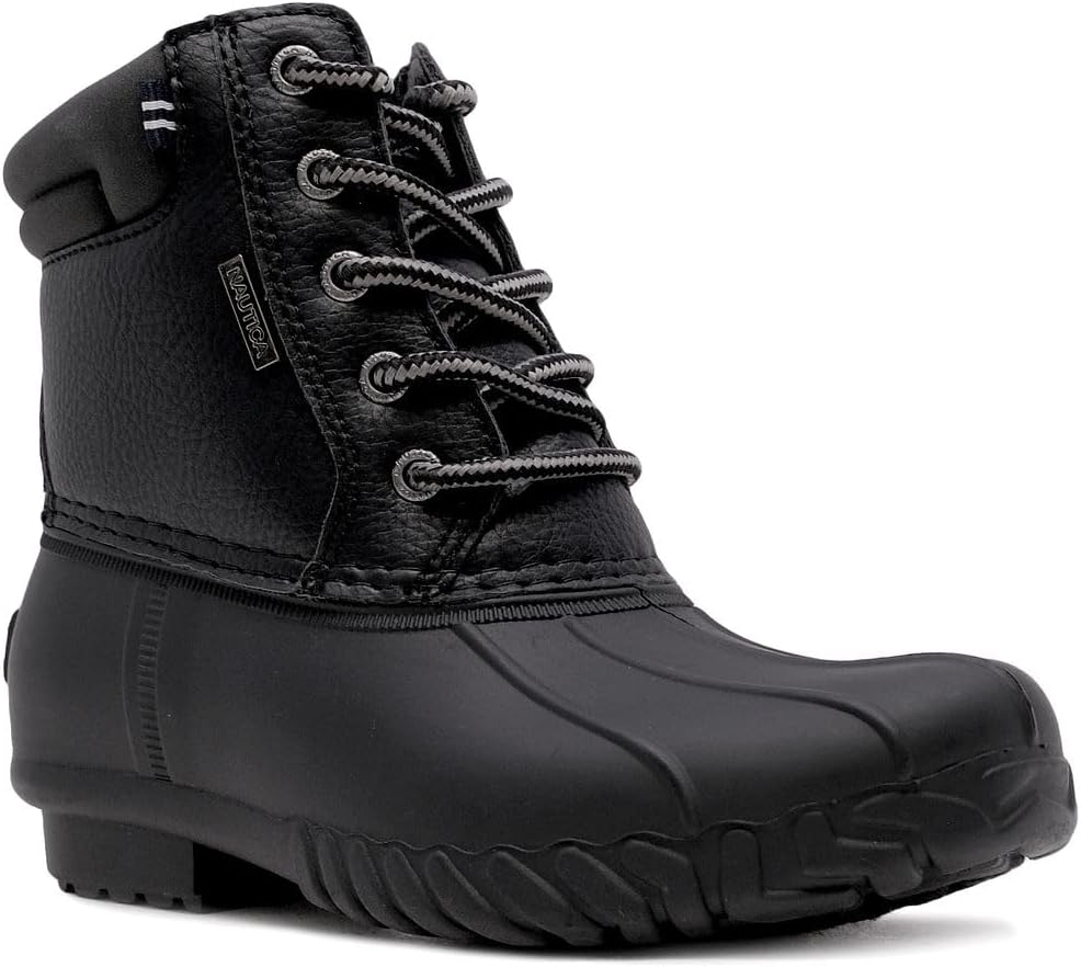 

Детские сапоги Nautica для мальчиков и девочек, водонепроницаемые зимние сапоги для дождя и снега с утеплителем (для малышей, детей младшего и старшего возраста), черный