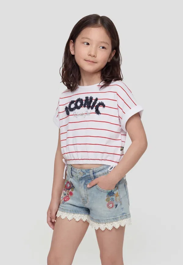 Футболка детская Top'S girls print t-shirt Koroshi, белый — фото 2