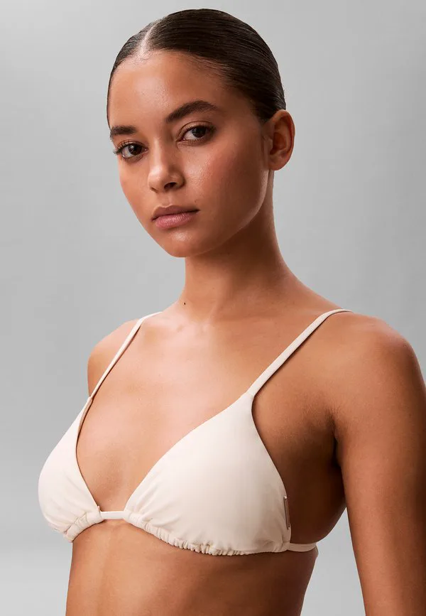Верхняя часть бикини triangle essentials Calvin Klein Swimwear, Antique White — фото 4