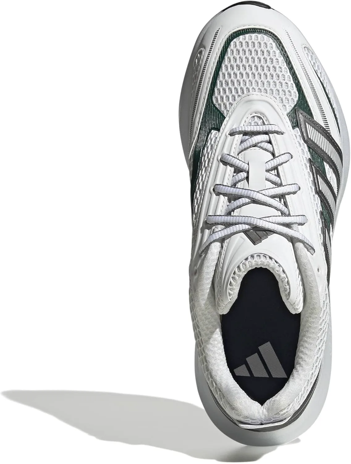 Мужские кроссовки Adidas Lightblaze Glow на шнуровке для повседневной носки - синие, белый/металлик/зеленый — фото 3