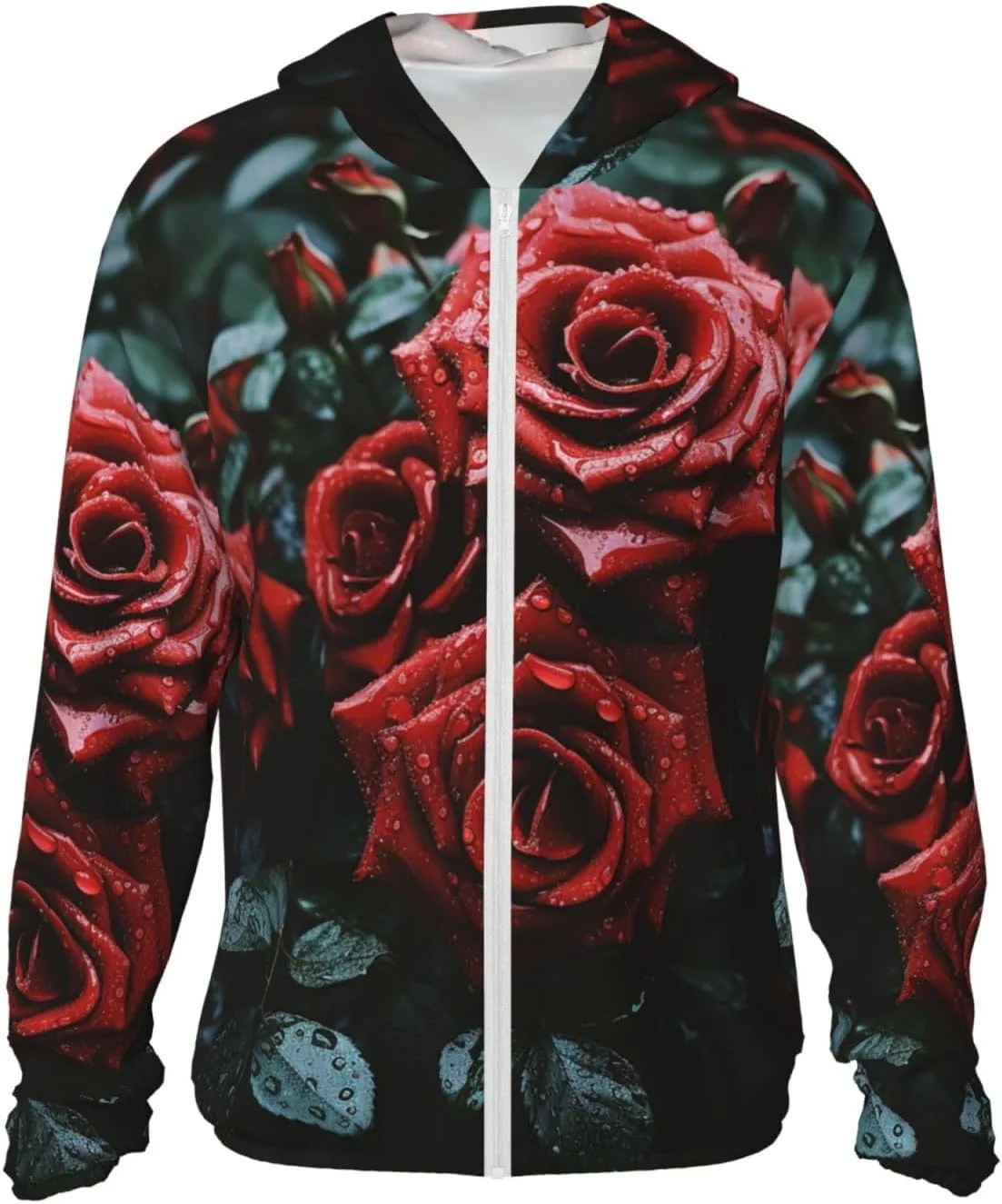 

Мужская куртка с защитой от солнца UPF 50+ красная и черная HJTRW