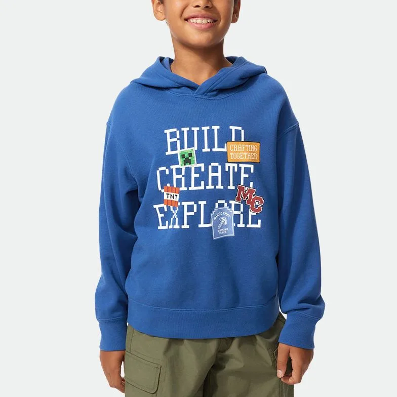 Детский худи UNIQLO, royal синий — фото 3
