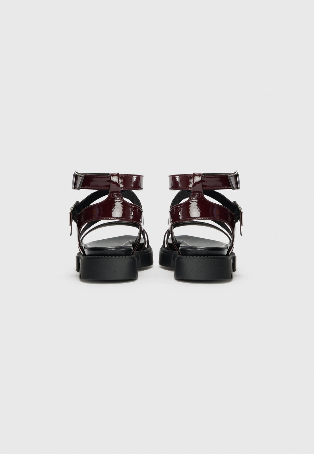 Сандалии с манжетой на щиколотке Platform sandals Even&Odd by Zalando, темно-красный — фото 3