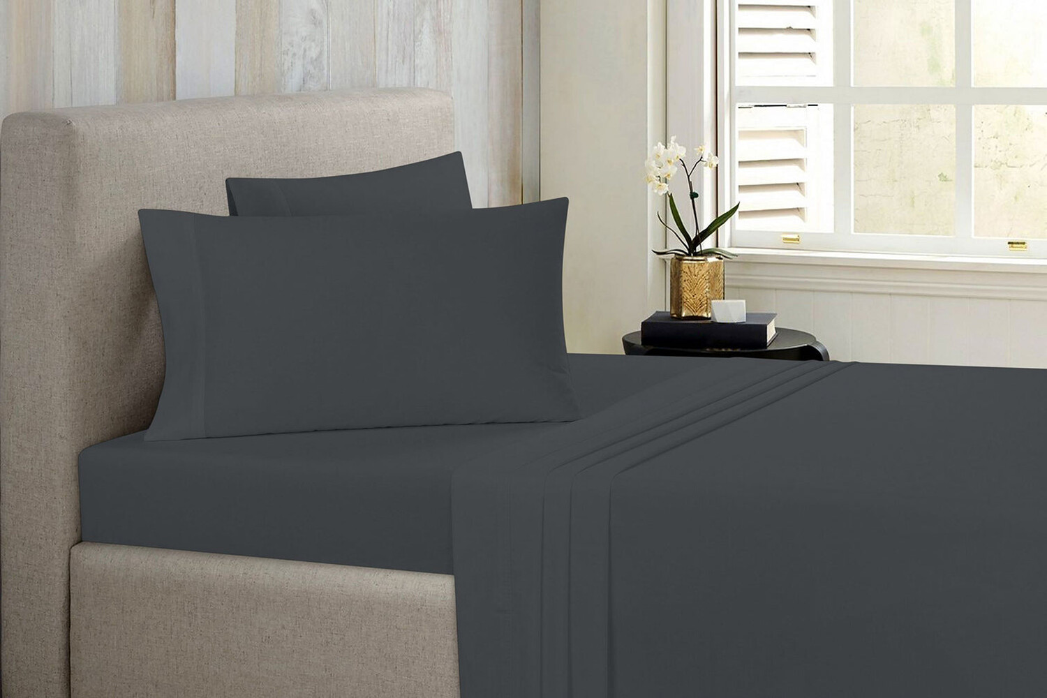 

Bibb Home Антимикробный набор из 4 твердых листов, цвет Gray