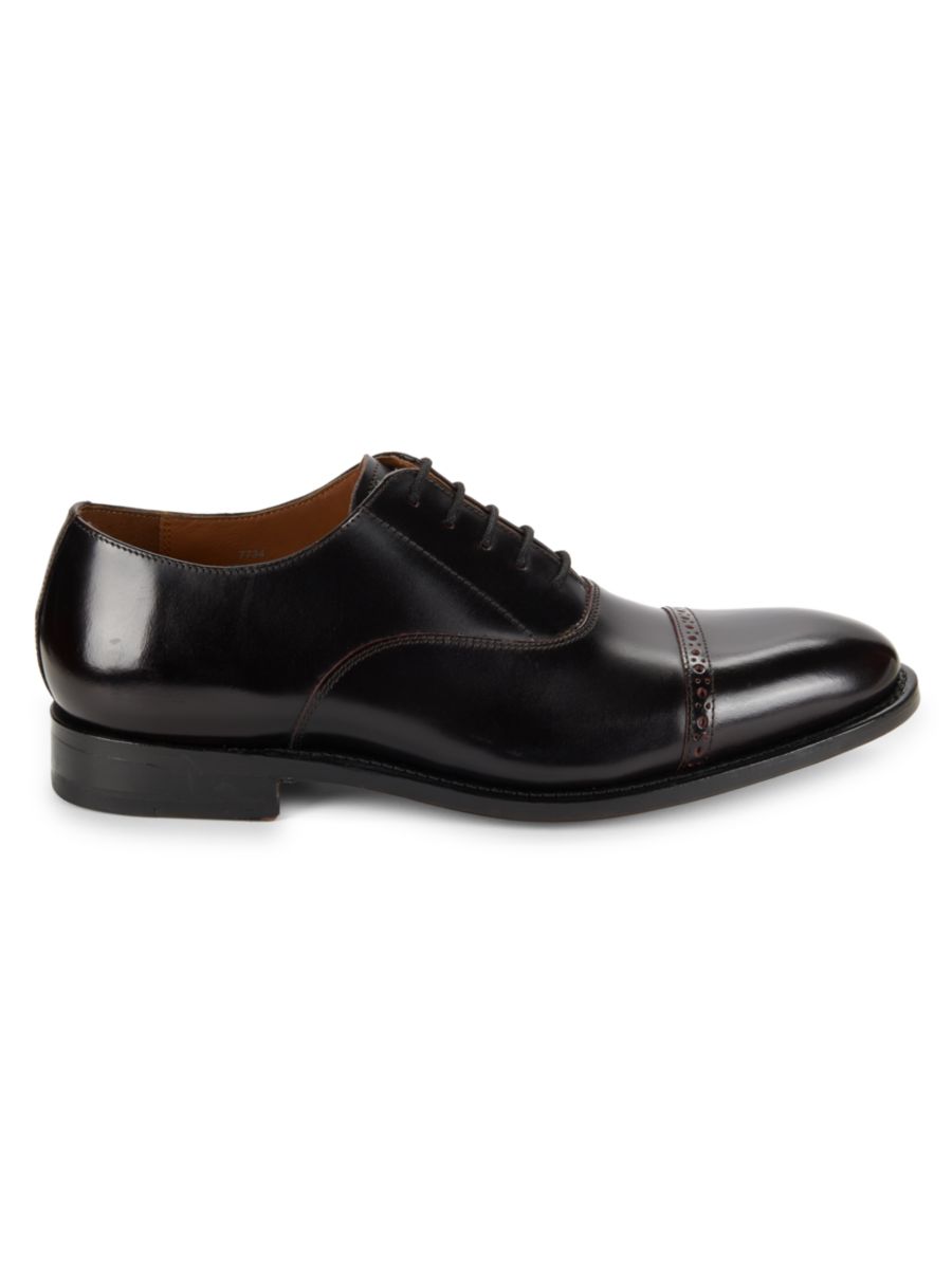 

Кожаные туфли-оксфорды Brady Allen Edmonds, цвет Deep Burgundy