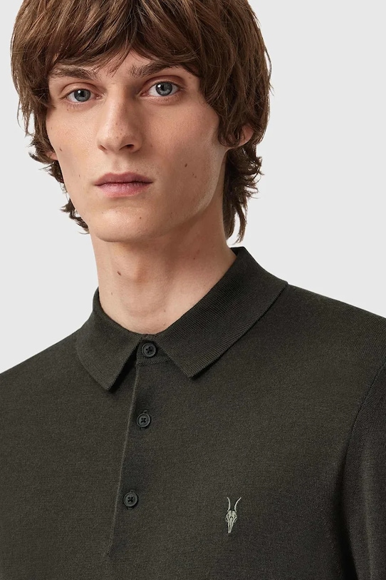 Шерстяной свитер mode merino AllSaints, зеленый — фото 4