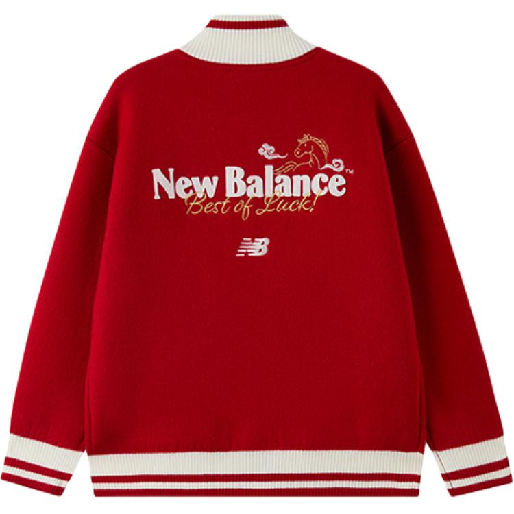 Детский свитер со стоячим воротником средней высоты New Balance, красный — фото 3