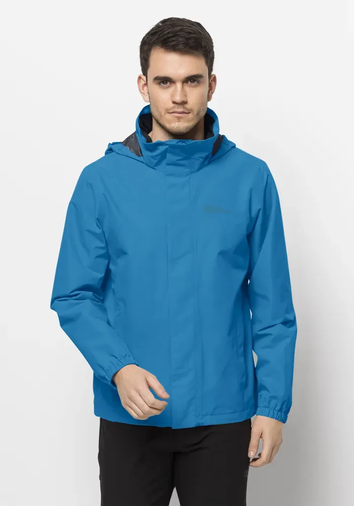 

Куртка Jack Wolfskin для активного отдыха "STORMY POINT 2L JKT M", с капюшоном, голубой
