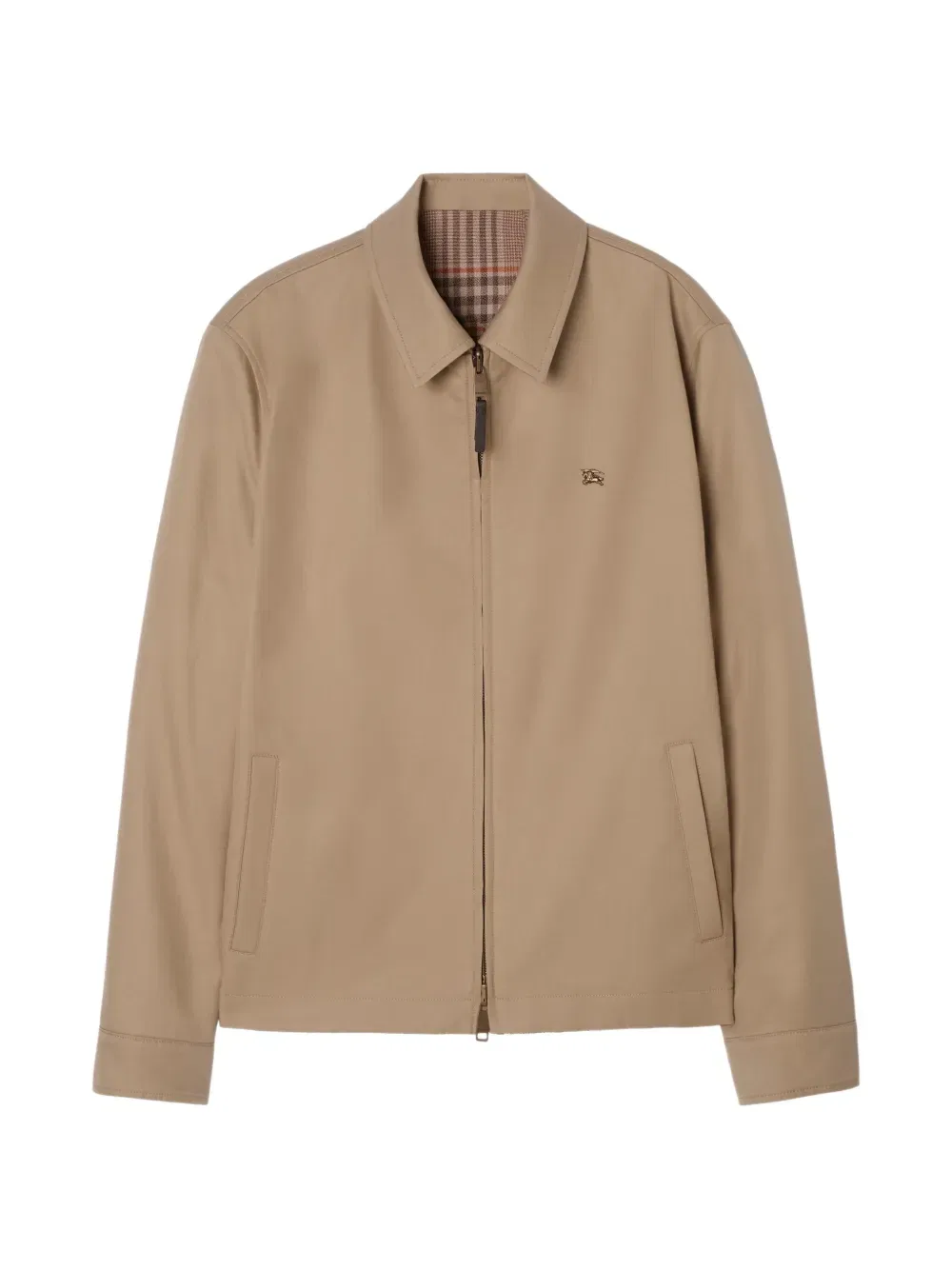 Куртка Burberry Bloomsbury Harrington из тропического габардина, двусторонняя, бежевая