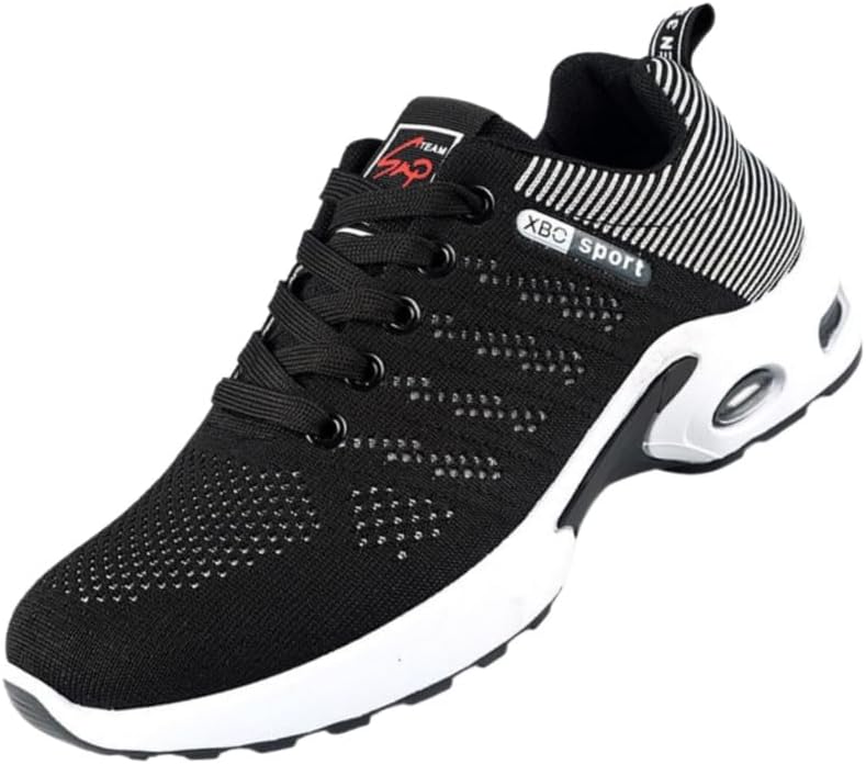 

Мужские спортивные кроссовки большого размера, модные, из дышащего сетчатого материала, противоскользящие и прочные, подходят для бега, активного отдыха, повседневного использования и занятий в спортзале Clolinde, белый/черный