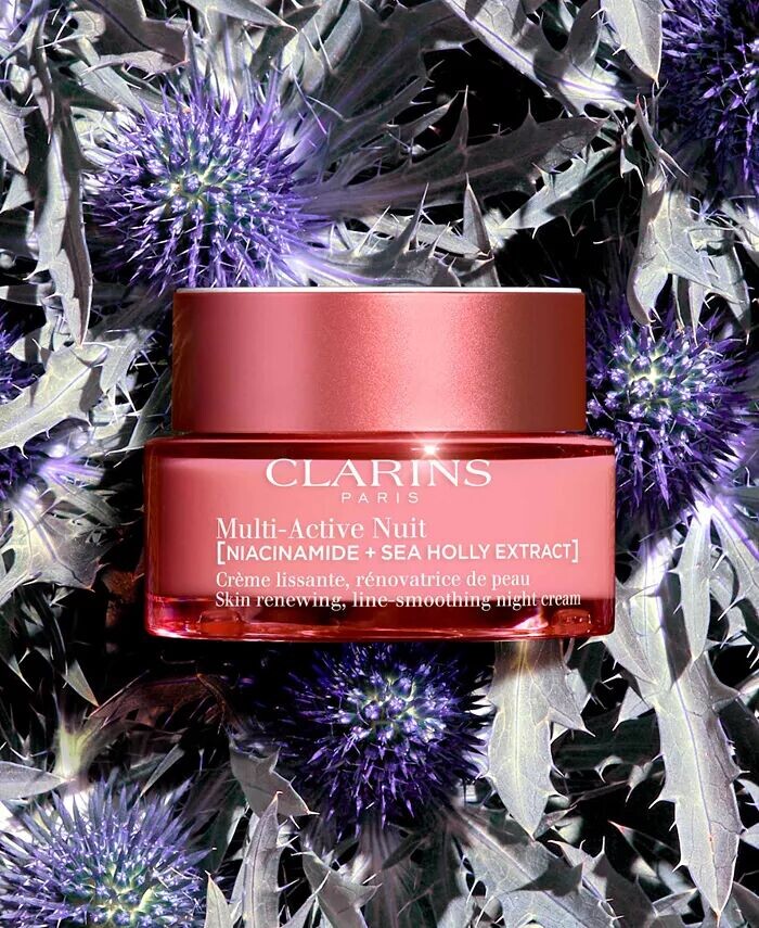 Крем для лица Clarins — Мультиактивный ночной увлажняющий для морщин, пор и сияния с ниацинамидом — для сухой кожи — фото 3