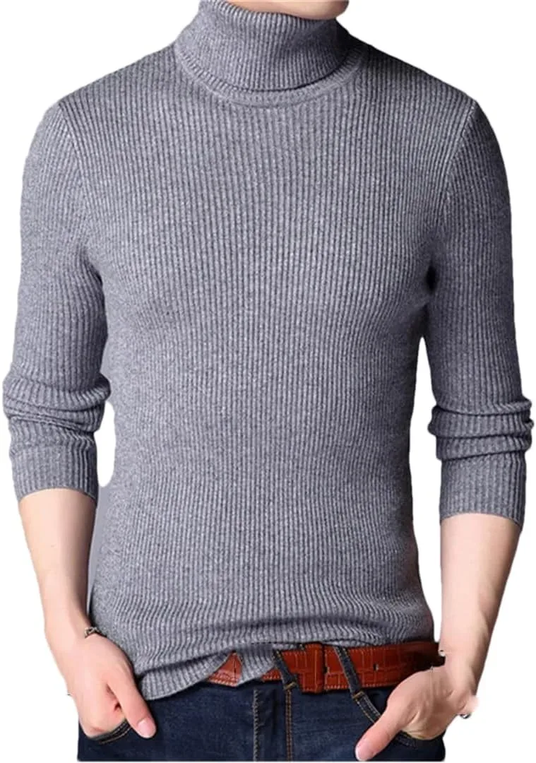 

Мужской свитер-водолазка Slim Fit, утепленный, с длинными рукавами ERFMFKL