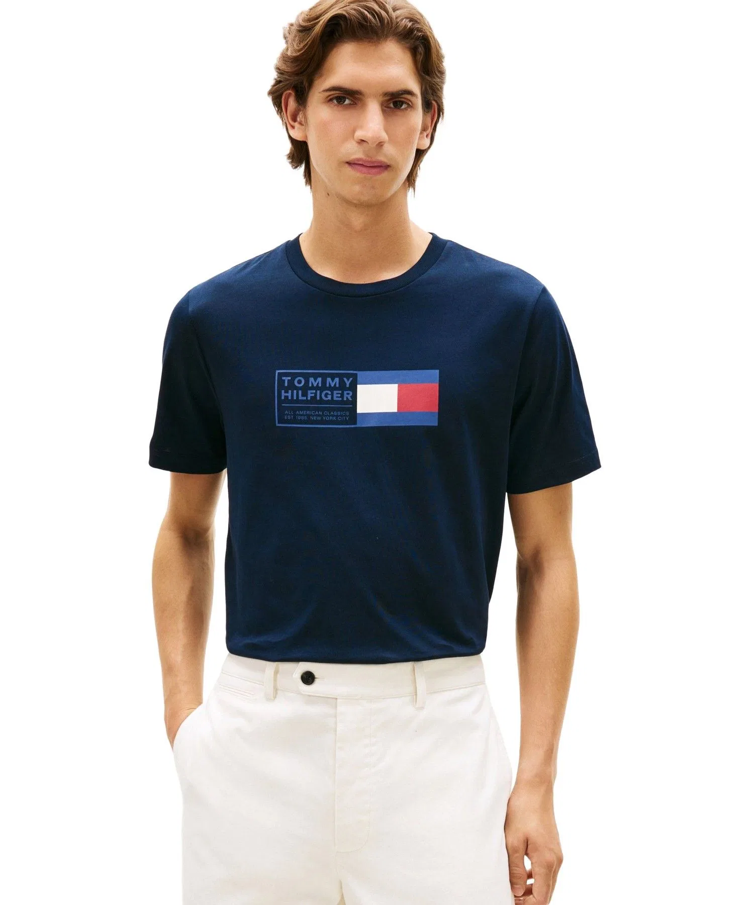 Мужская футболка с логотипом TOMMY HILFIGER разноцветная