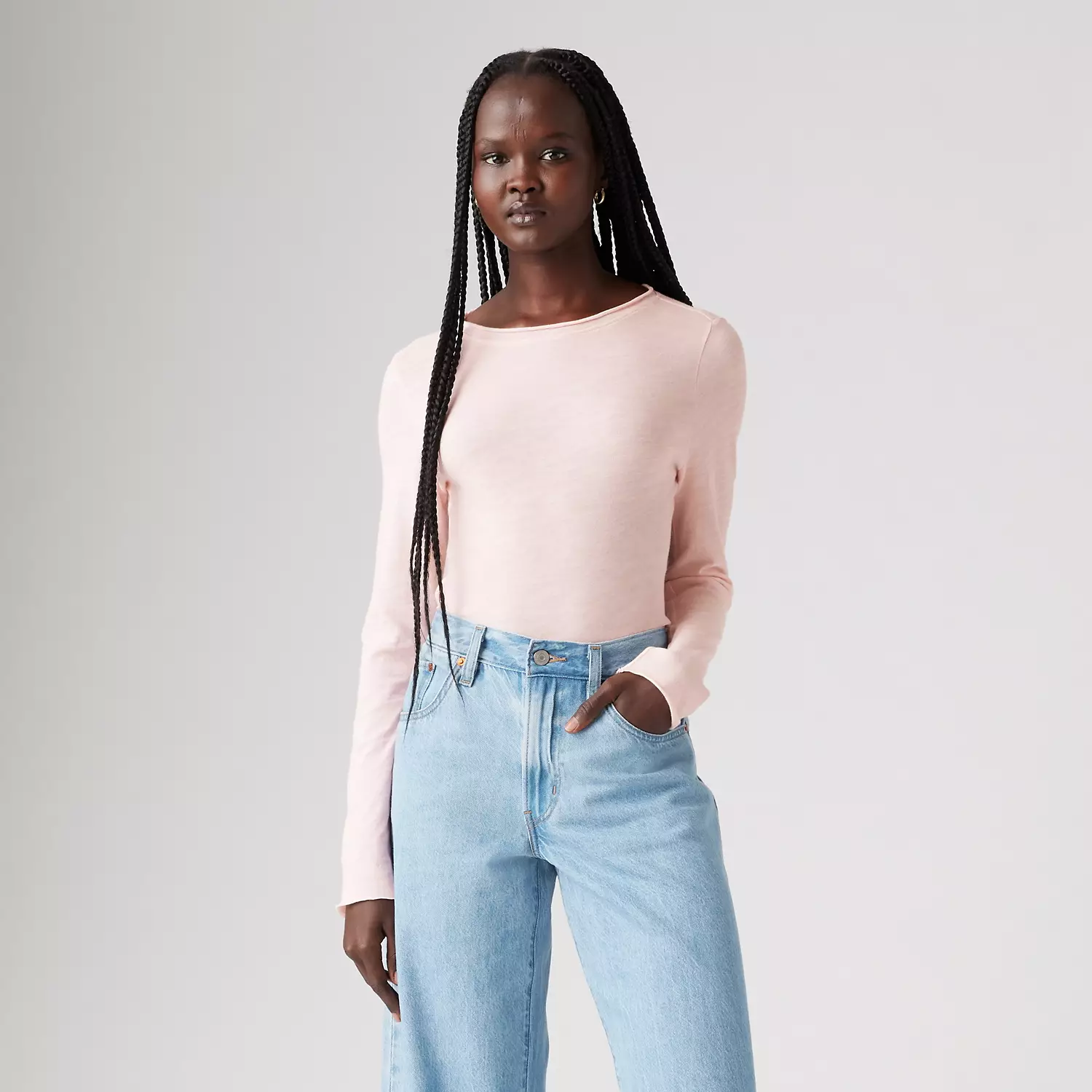 

Легкий облегающий топ Levi's, розовый
