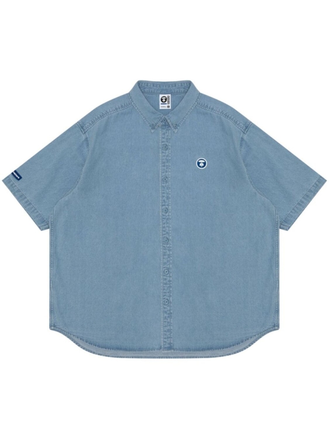 

Джинсовая рубашка с нашивкой AAPE BY *A BATHING APE, синий