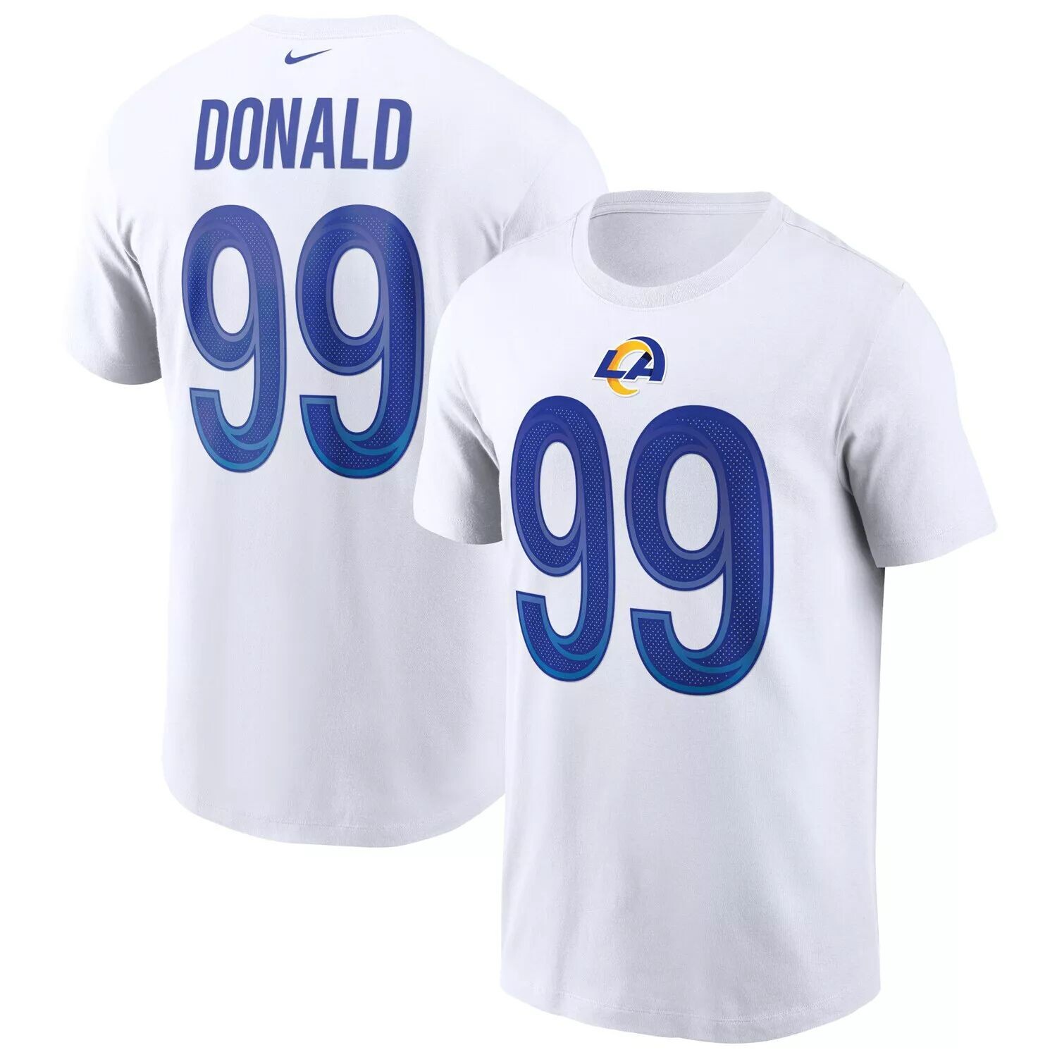 

Мужская футболка с именем и номером Los Angeles Rams Aaron Donald White Nike