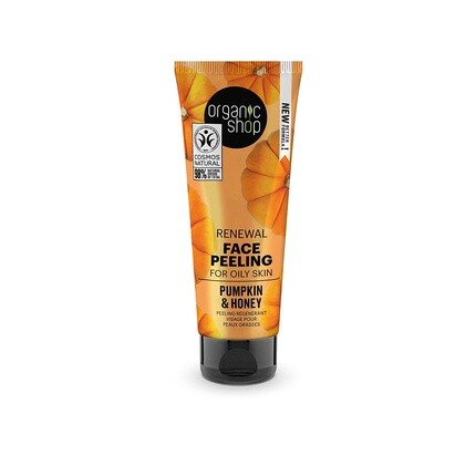 

Обновляющий пилинг для лица для жирной кожи Тыква и мед 75мл, Organic Shop