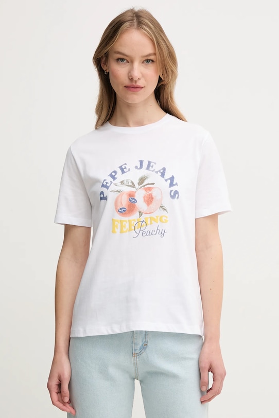 

Хлопковая футболка Venusa Pepe Jeans, белый