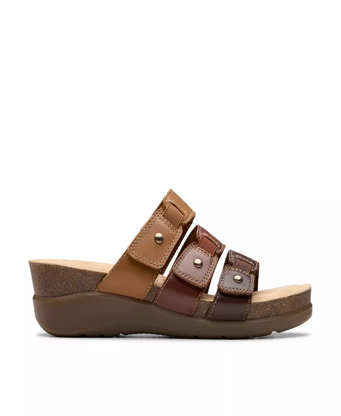 Коллекция Женские Босоножки Calenne Lily на платформе Clarks, коричневый — фото 2