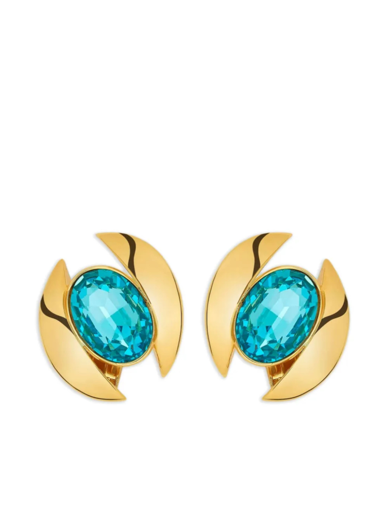 

Oscar de la Renta серьги с кристаллами, золотой