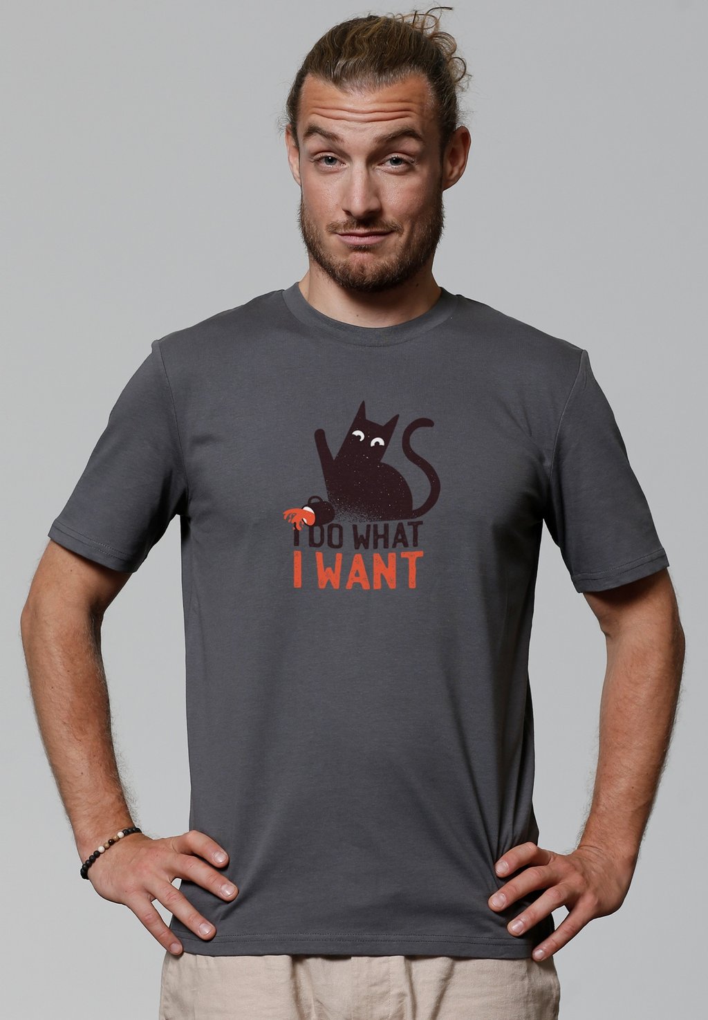 

Футболка с принтом CAT watapparel, антрацит