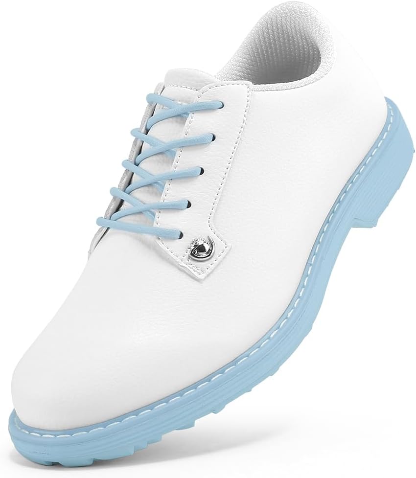 

Женские гольф-кроссовки THESTRON, профессиональные безшиповые спортивные кроссовки для гольфа, женская обувь для гольфа, прогулочные кроссовки для гольфа, белый/синий