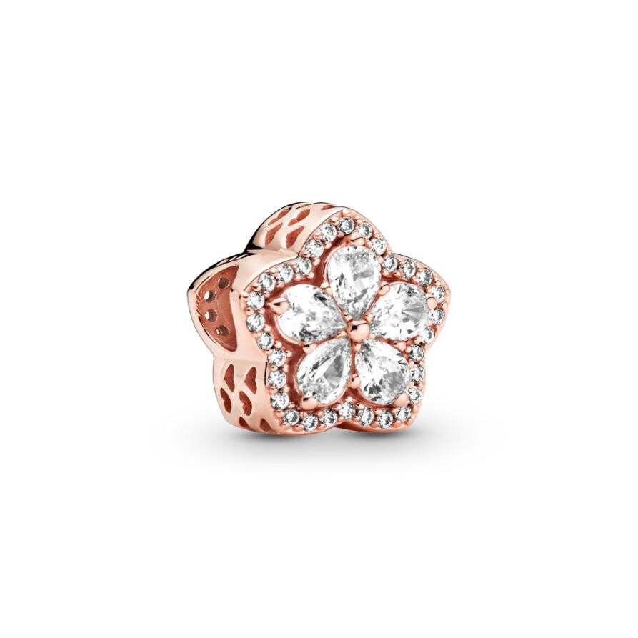 

Шарм Sparkling Snowflake Pavé Pandora, покрытие - розовое золото