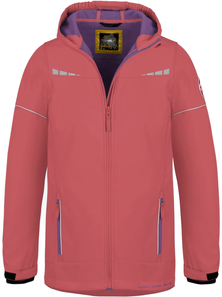 Детская куртка софтшелл Galway розового цвета Normani Outdoor Sports — фото 2