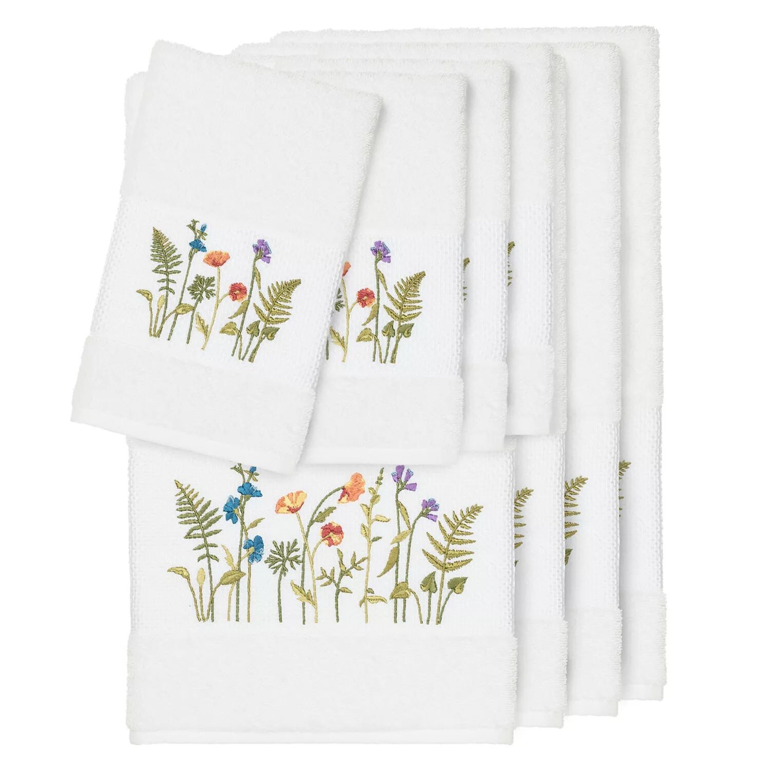 

Linum Home Textiles Набор украшенных банных полотенец Serenity из 8 предметов, белый