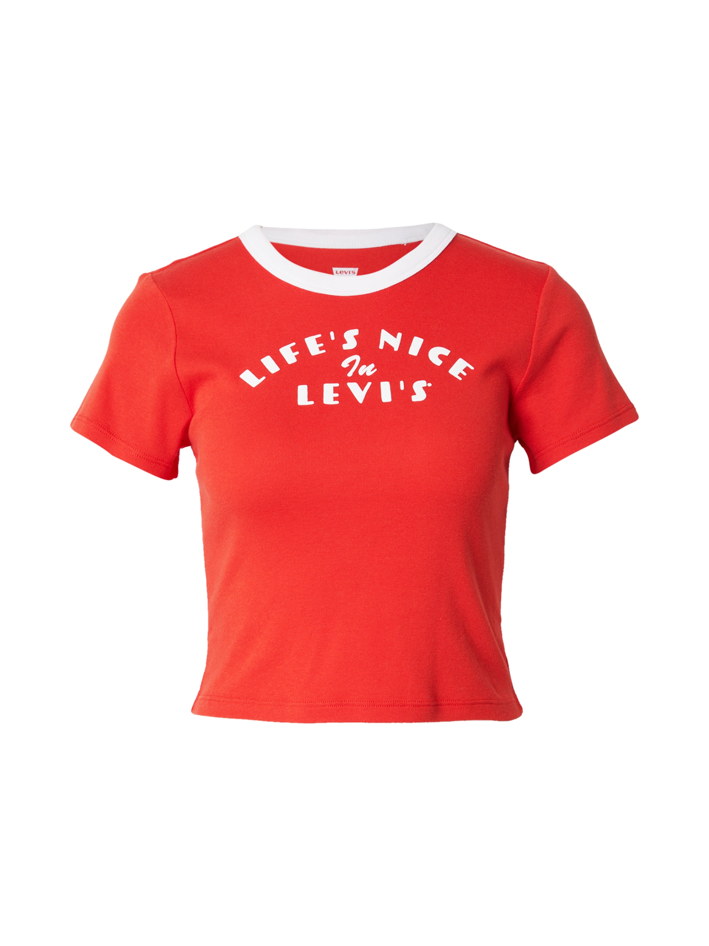 

LEVI'S Футболка 'Graphic Ringer Mini Tee' в красном цвете
