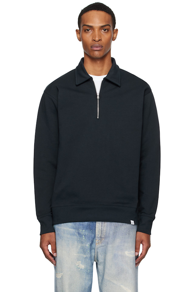 

Свободный худи с полумолнией Ketel Organic Norse Projects, синий