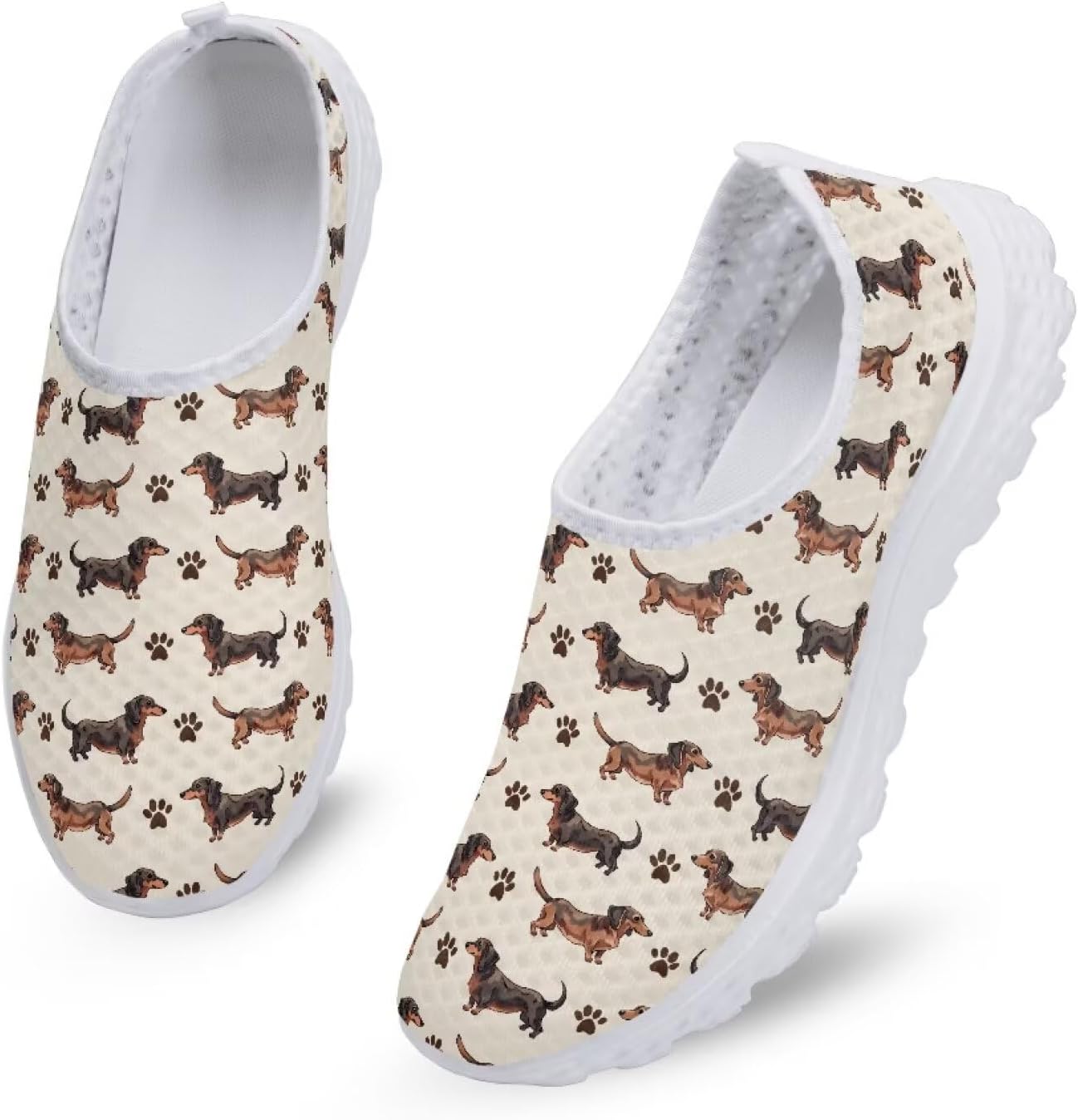 

Кроссовки Kuiaobaty Fashion легкие, дышащие, слипоны для ходьбы, спортивная повседневная обувь, лоферы для женщин и мужчин, Dachshund