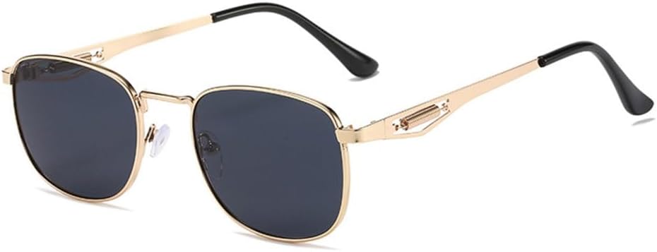 

Металлические солнцезащитные очки для женщин в стиле ретро с прозрачными градиентными линзами и защитой от УФ-излучения UV400; мужские солнцезащитные очки в стиле панк TYUVIVO, Golden Grey