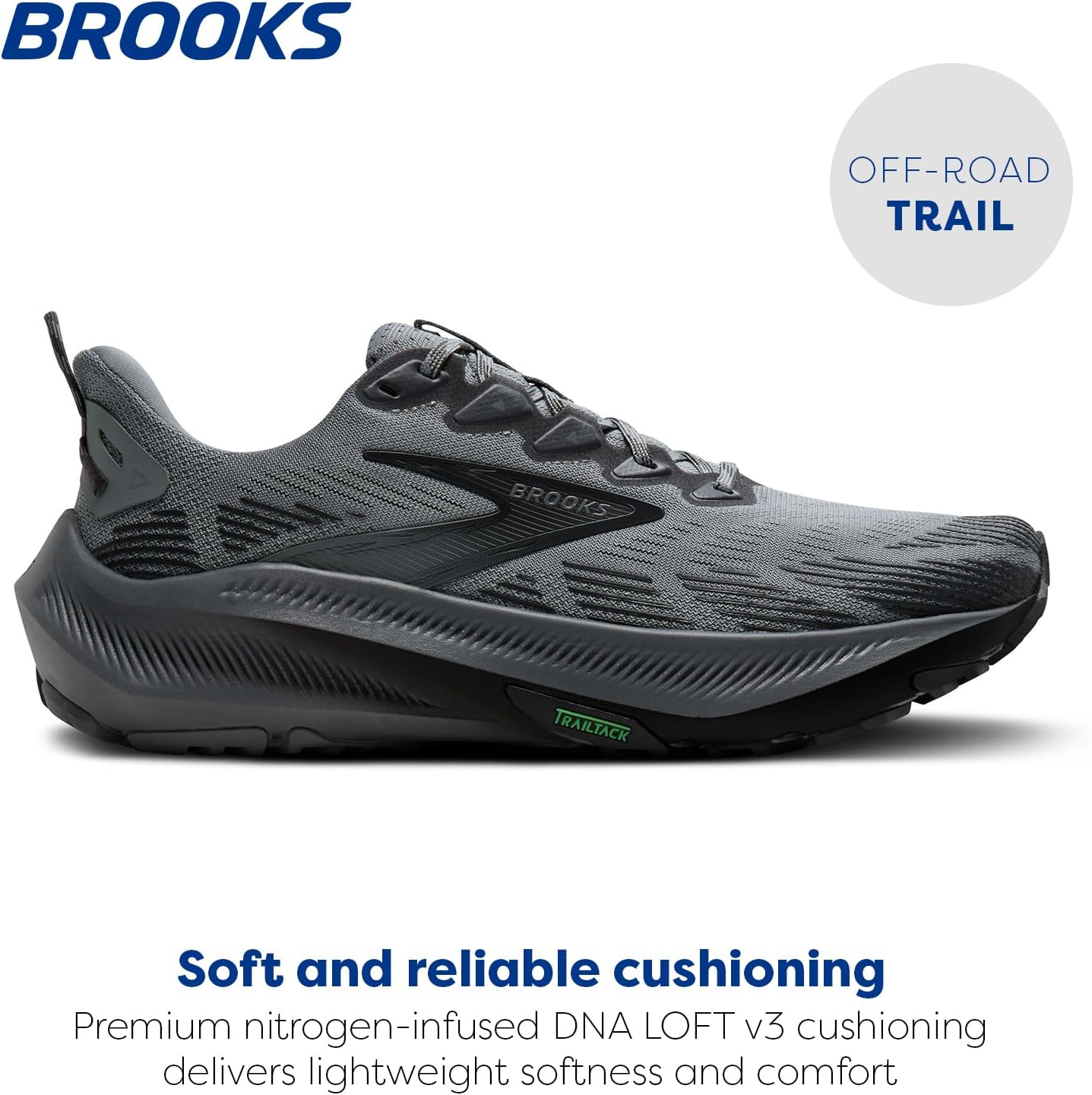 Мужские кроссовки Brooks Ghost Trail, универсальная обувь для бега по пересеченной местности, серый — фото 2