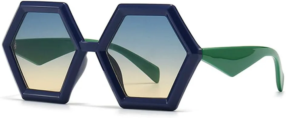 

Женские солнцезащитные очки с градиентной защитой UV400, мужские двухцветные, для занятий спортом на открытом воздухе, бега и езды generic, Blue Green Blue Tea