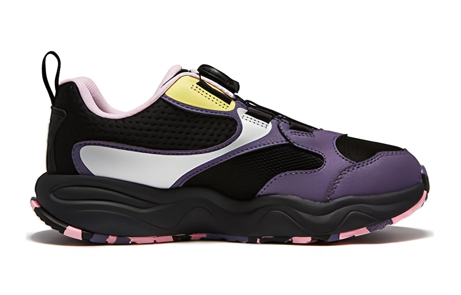 FILA KIDS Детские тренировочные кроссовки Low Top, Abrasion Resistant, Breathable, Purple Black — фото 3