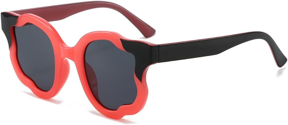 

Солнцезащитные очки в стиле ретро необычной формы для женщин, роскошные, модные, стильные, для активного отдыха и путешествий, с защитой от ультрафиолета UV400 TKKTLLT, Black Gray