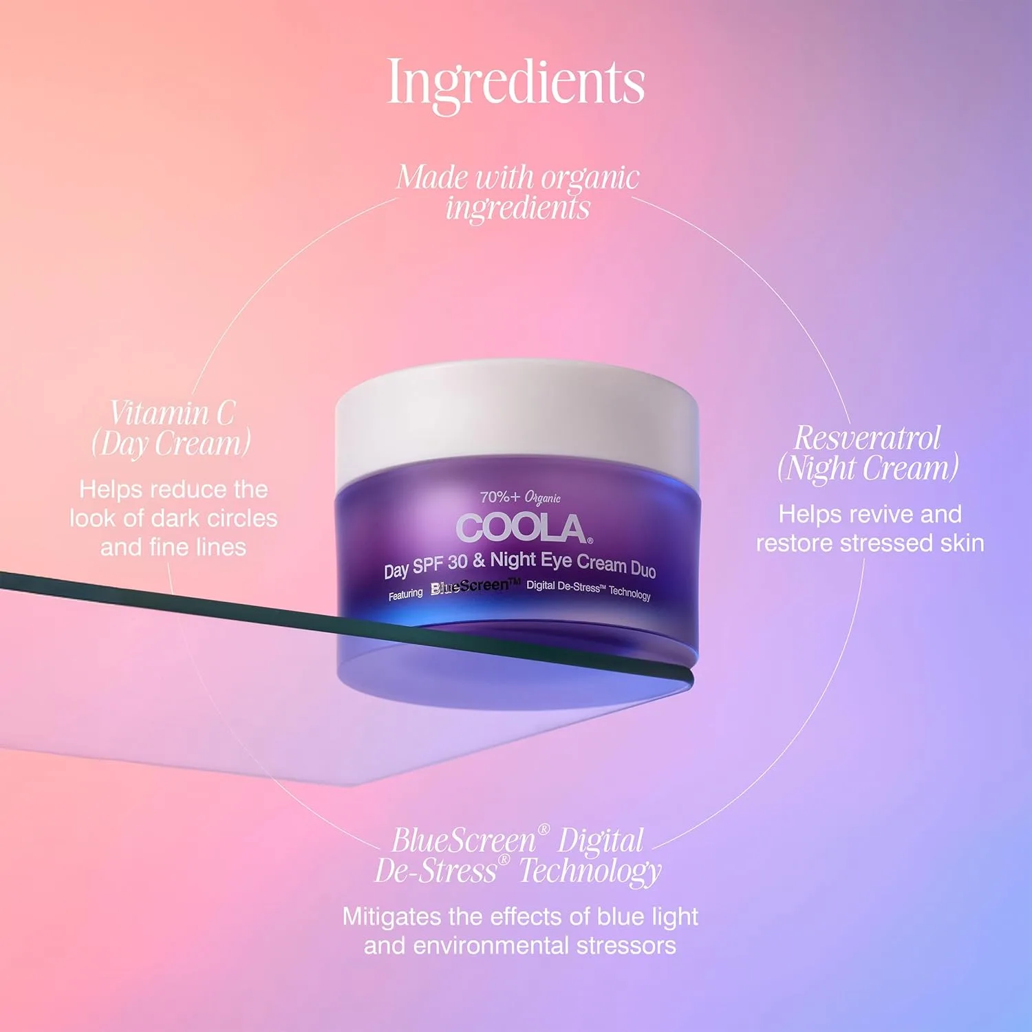 Крем для век Coola — Увлажняющий Organic Day and Night Eye Cream с SPF , протестированный дерматологами, с — фото 4