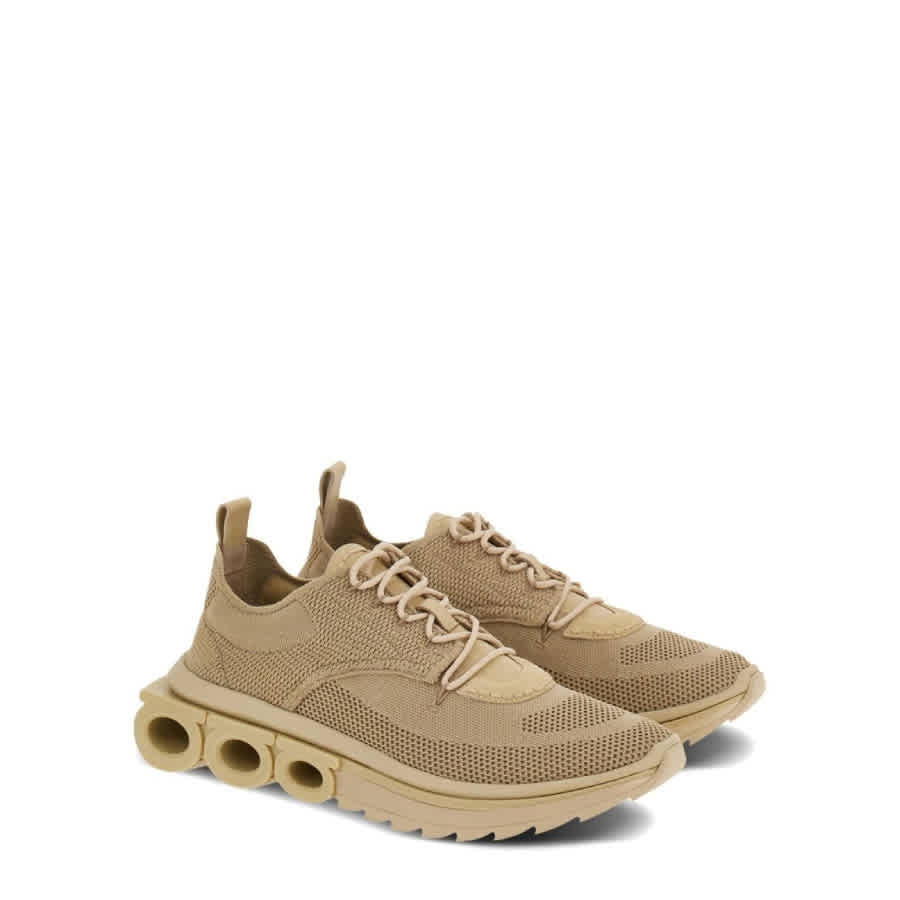 Ferragamo Nima Knit кроссовки для бега Salvatore Ferragamo, бежевый — фото 2