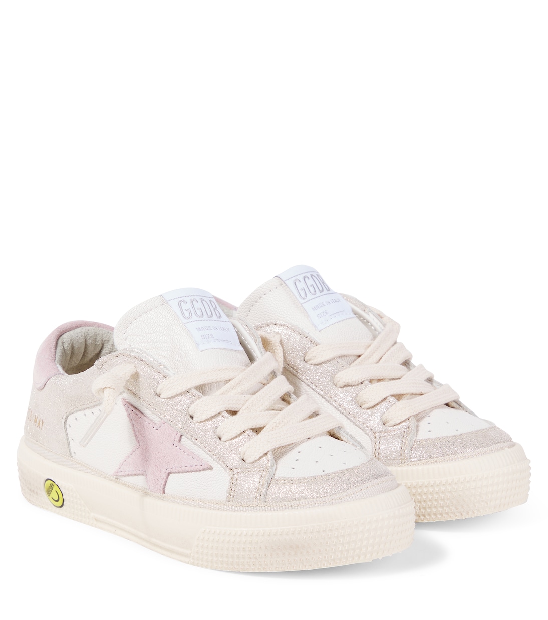 

Блестящие кроссовки Golden Goose Kids, White/Platinum/Ballerina Pink