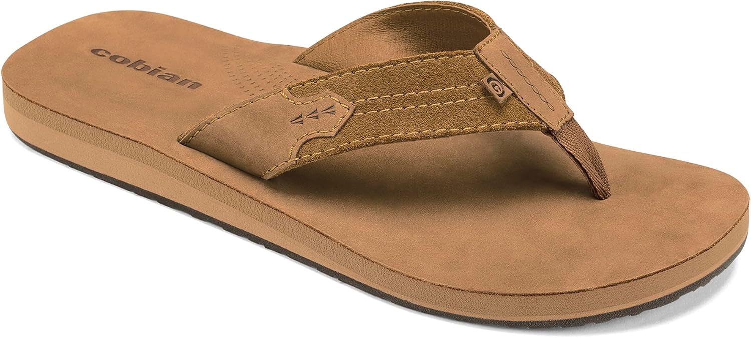 

Мужские сандалии Cobian Campo Del Sol Lazo - Премиальные кожаные шлепанцы с поддержкой свода стопы - Обувь в западном стиле для повседневного образа, Tan