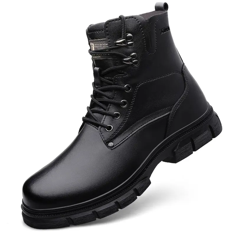 

XIMO BULL Короткие мартинсы мужские черные с черной флисовой подкладкой, цвет Black Fleece-Lined