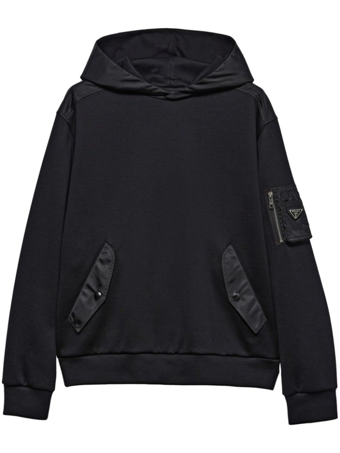 

Худи из хлопка Prada, черный