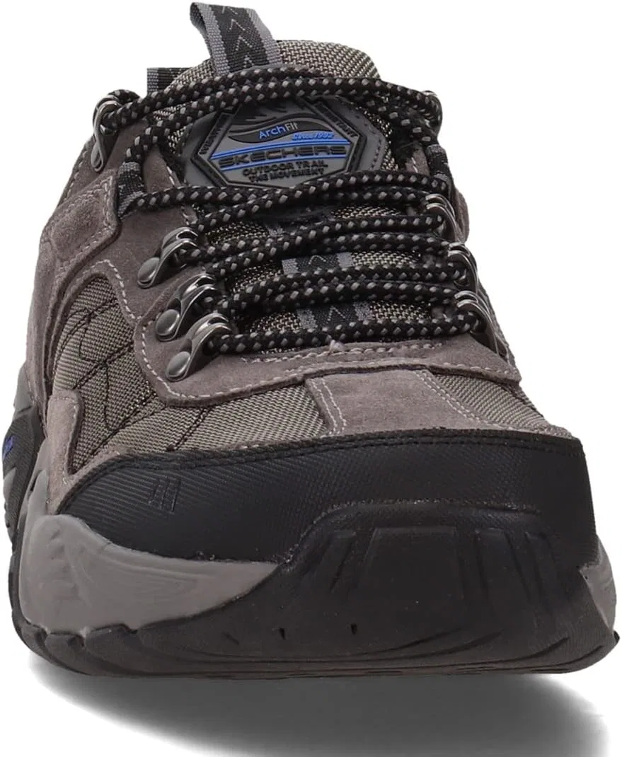 Мужские кроссовки Skechers Arch Fit Recon Harbin, Gray Leather W Mesh — фото 4