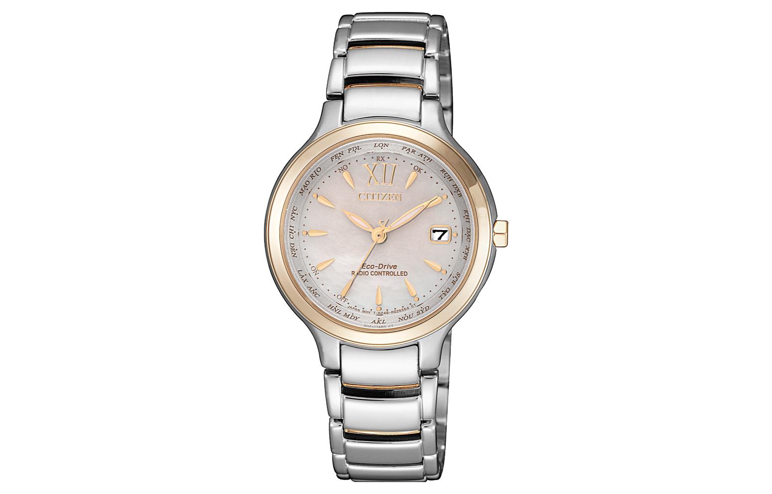 

CITIZEN Часы C Collection Solar Quartz Movement Stainless Steel Strap Watch Women's Watch Silver Dial EC1174 84D, Silver