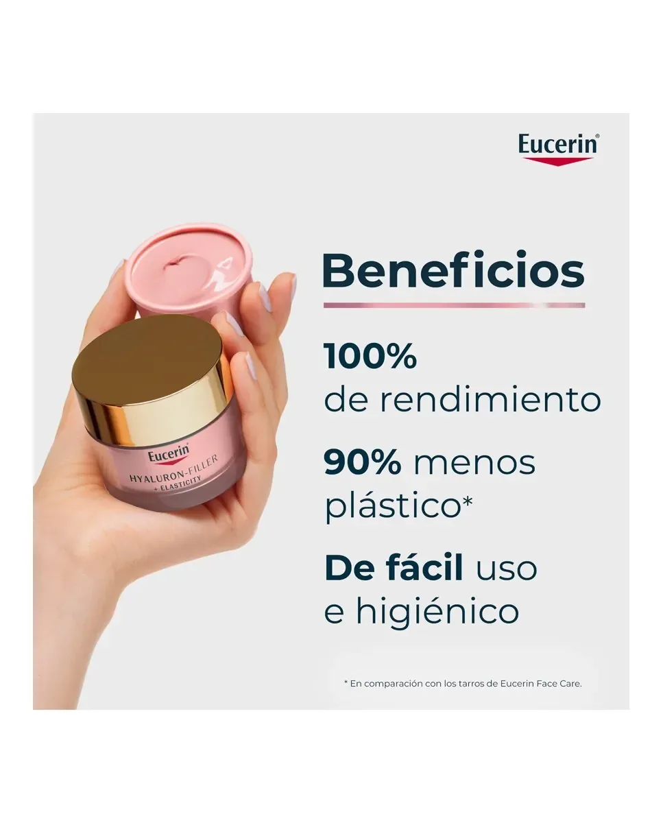 Крем для лица SPF EUCERIN Запасной флакон дневного крема Rosé Hyaluron Filler Elasticity — фото 3