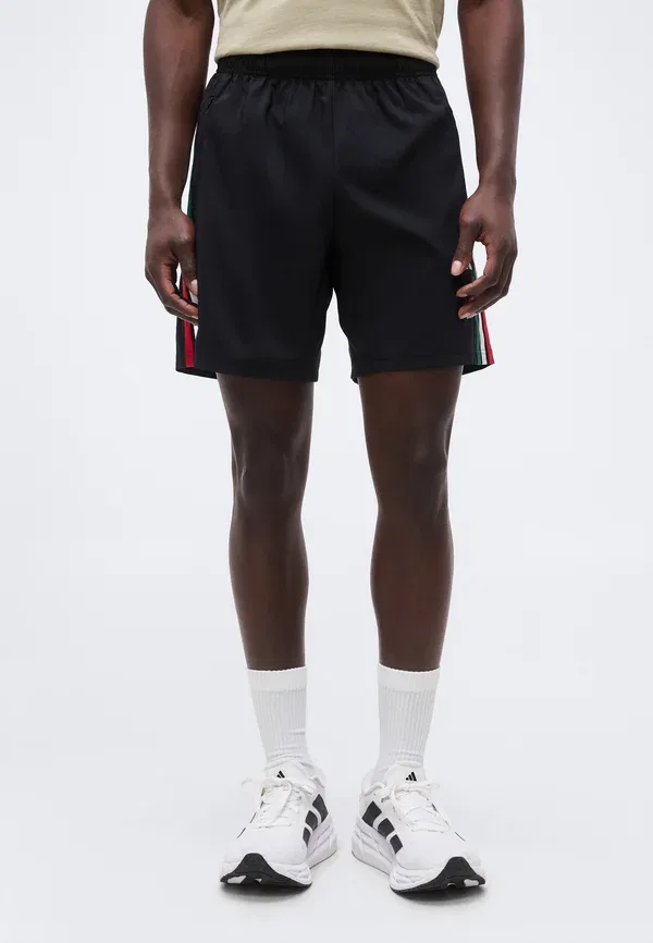 Спортивные шорты Adidas Performance Workout essentials base 3 stripes, черный/темно-зеленый/белый/алый