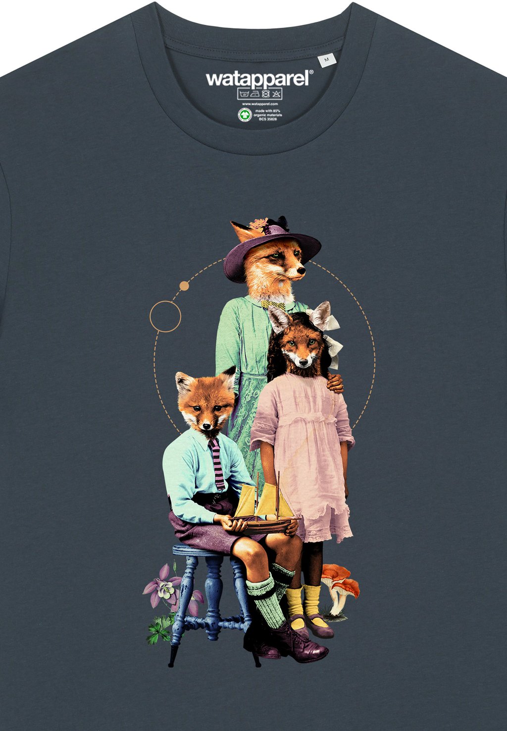 

Футболка с принтом FANCY FOX watapparel, антрацит