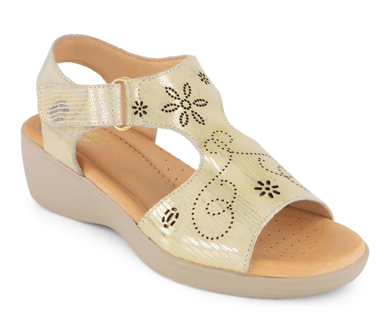 Andrea Premium Comfort Женские Босоножки-платформы из кожи, золотой — фото 2
